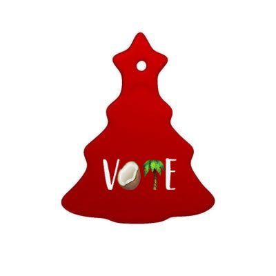 Coconut Tree Vote Funny Kamala Ceramic Tree Ornament