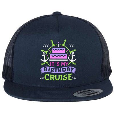 Cruise Trip Vacation Gift Birthday Cruise Flat Bill Trucker Hat