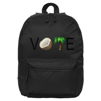 Coconut Tree Vote Funny Kamala Gift 16 in Basic Backpack