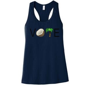 Coconut Tree Vote Funny Kamala Gift Women's Racerback Tank