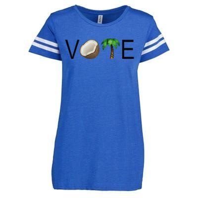 Coconut Tree Vote Funny Kamala Gift Enza Ladies Jersey Football T-Shirt