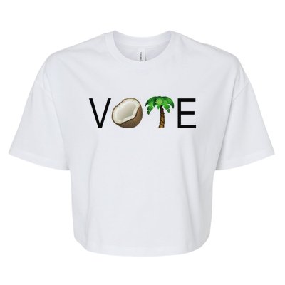 Coconut Tree Vote Funny Kamala Gift Bella+Canvas Jersey Crop Tee