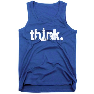 Chess Think Vintage Chess Master Club Chess Player Gift Tank Top