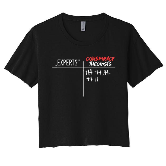 Conspiracy Theorist Vs. Experts Conspiracy Theory Women's Crop Top Tee