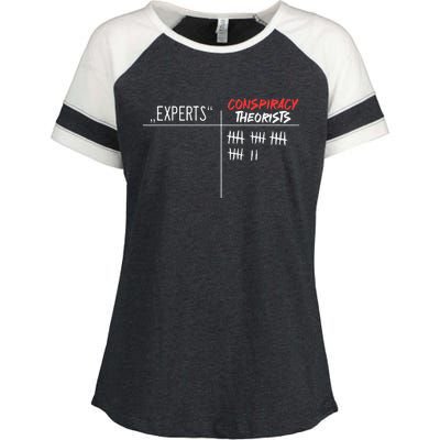 Conspiracy Theorist Vs. Experts Conspiracy Theory Enza Ladies Jersey Colorblock Tee