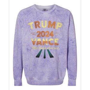 Cool Trump Vance 2024 Retro Design Trump President Colorblast Crewneck Sweatshirt