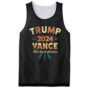 Cool Trump Vance 2024 Retro Design Trump President Mesh Reversible Basketball Jersey Tank