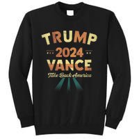 Cool Trump Vance 2024 Retro Design Trump President Tall Sweatshirt