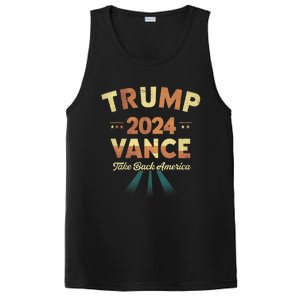 Cool Trump Vance 2024 Retro Design Trump President PosiCharge Competitor Tank