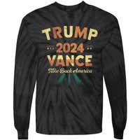 Cool Trump Vance 2024 Retro Design Trump President Tie-Dye Long Sleeve Shirt