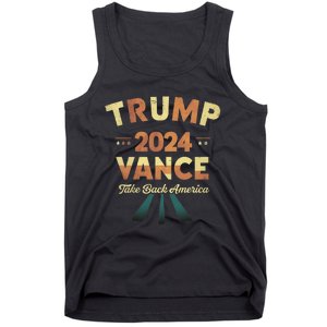 Cool Trump Vance 2024 Retro Design Trump President Tank Top