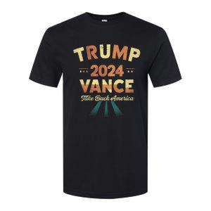 Cool Trump Vance 2024 Retro Design Trump President Softstyle CVC T-Shirt