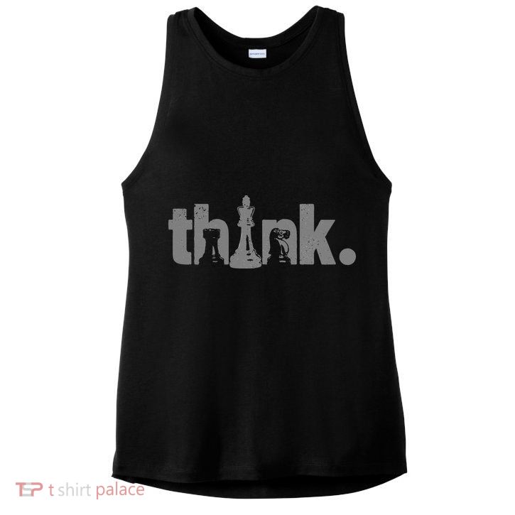 Chess Think Vintage Chess Master Club Chess Player Ladies PosiCharge Tri-Blend Wicking Tank