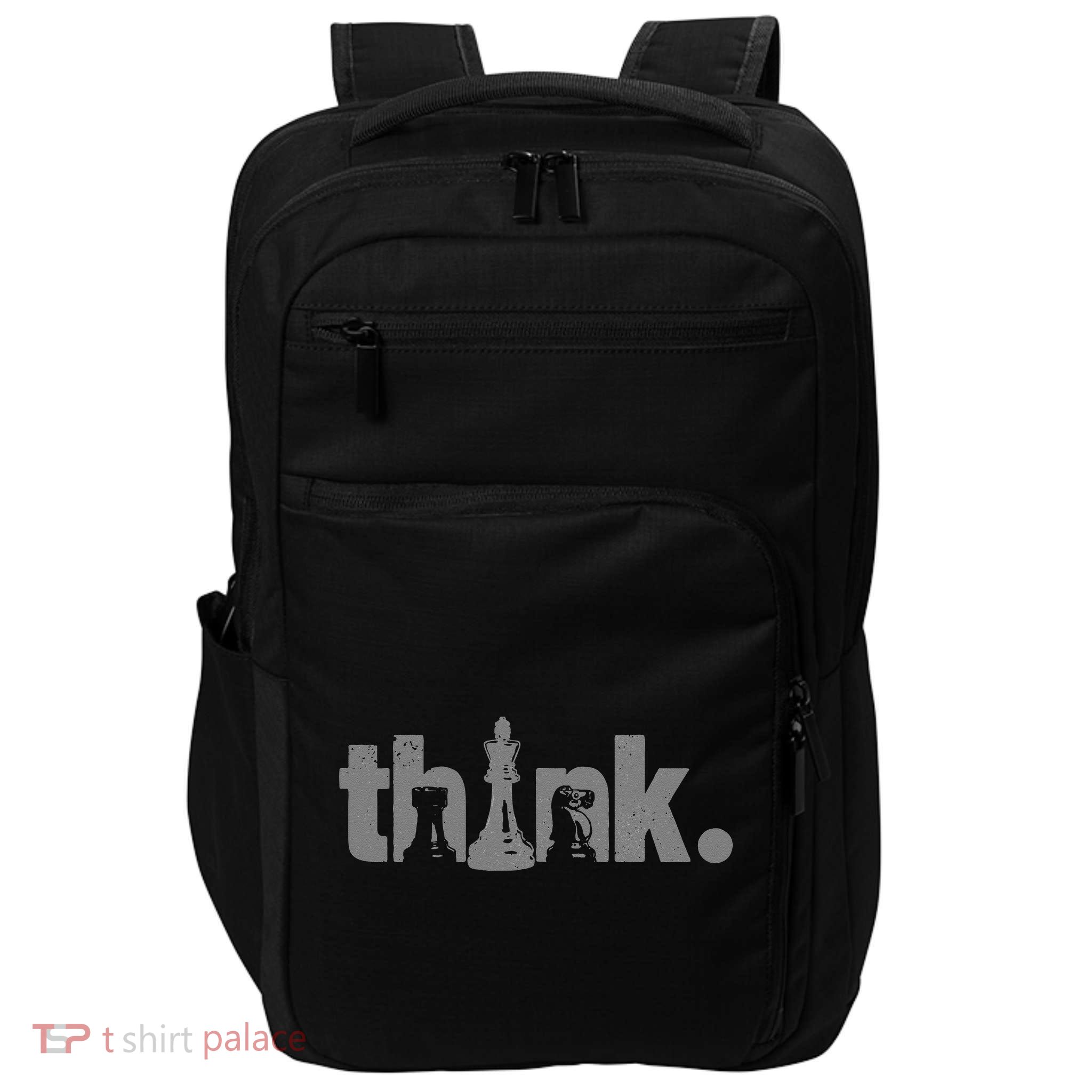 Chess Think Vintage Chess Master Club Chess Player Impact Tech Backpack