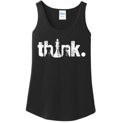 Chess Think Vintage Chess Master Club Chess Player Ladies Essential Tank