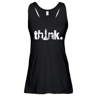 Chess Think Vintage Chess Master Club Chess Player Ladies Essential Flowy Tank