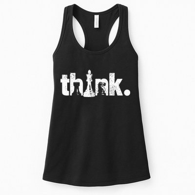 Chess Think Vintage Chess Master Club Chess Player Womens Tank Top
