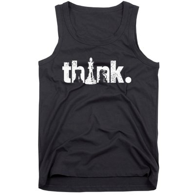 Chess Think Vintage Chess Master Club Chess Player Tank Top