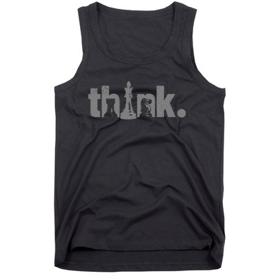 Chess Think Vintage Chess Master Club Chess Player Tank Top