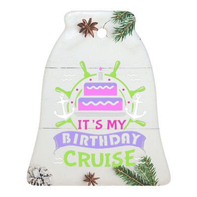 Cruise Trip Vacation Gift Birthday Cruise Ceramic Bell Ornament