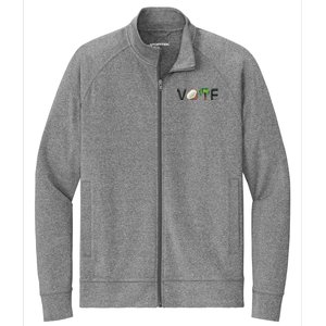 Coconut Tree Vote Funny Kamala Stretch Full-Zip Cadet Jacket