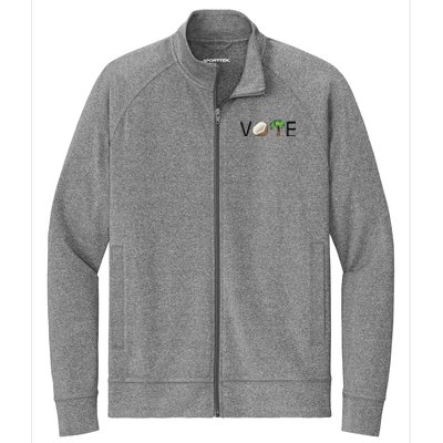 Coconut Tree Vote Funny Kamala Stretch Full-Zip Cadet Jacket