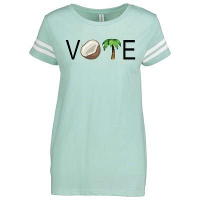 Coconut Tree Vote Funny Kamala Enza Ladies Jersey Football T-Shirt