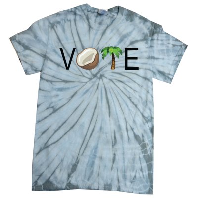 Coconut Tree Vote Funny Kamala Tie-Dye T-Shirt