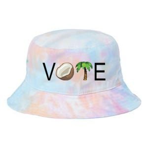 Coconut Tree Vote Funny Kamala Tie Dye Newport Bucket Hat