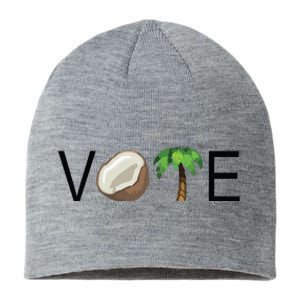 Coconut Tree Vote Funny Kamala Sustainable Beanie