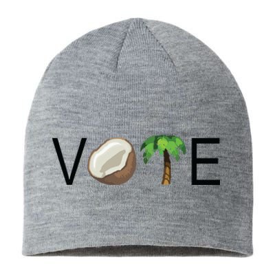 Coconut Tree Vote Funny Kamala Sustainable Beanie