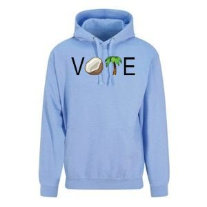 Coconut Tree Vote Funny Kamala Unisex Surf Hoodie