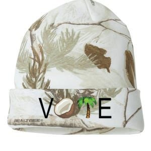 Coconut Tree Vote Funny Kamala Kati Licensed 12" Camo Beanie