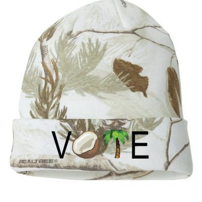 Coconut Tree Vote Funny Kamala Kati Licensed 12" Camo Beanie