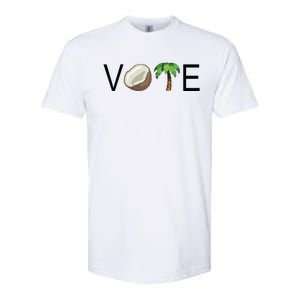 Coconut Tree Vote Funny Kamala Softstyle CVC T-Shirt