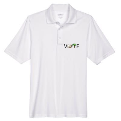 Coconut Tree Vote Funny Kamala Men's Origin Performance Pique Polo