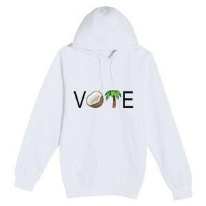 Coconut Tree Vote Funny Kamala Premium Pullover Hoodie