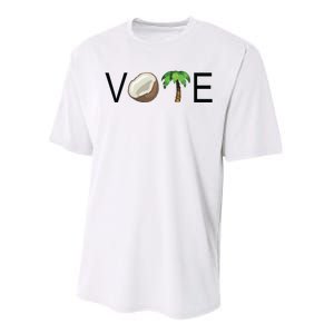 Coconut Tree Vote Funny Kamala Performance Sprint T-Shirt