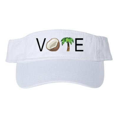 Coconut Tree Vote Funny Kamala Valucap Bio-Washed Visor