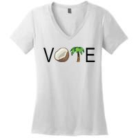 Coconut Tree Vote Funny Kamala Women's V-Neck T-Shirt