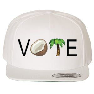 Coconut Tree Vote Funny Kamala Wool Snapback Cap