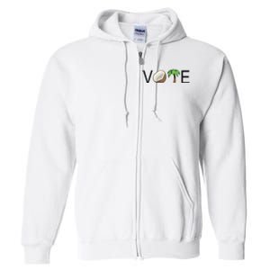 Coconut Tree Vote Funny Kamala Full Zip Hoodie