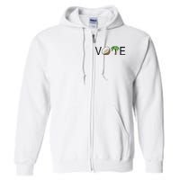 Coconut Tree Vote Funny Kamala Full Zip Hoodie