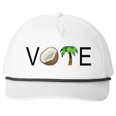 Coconut Tree Vote Funny Kamala Snapback Five-Panel Rope Hat