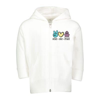 Cruise Trip Vacation Travel Girls Trip Cruising Toddler Zip Fleece Hoodie