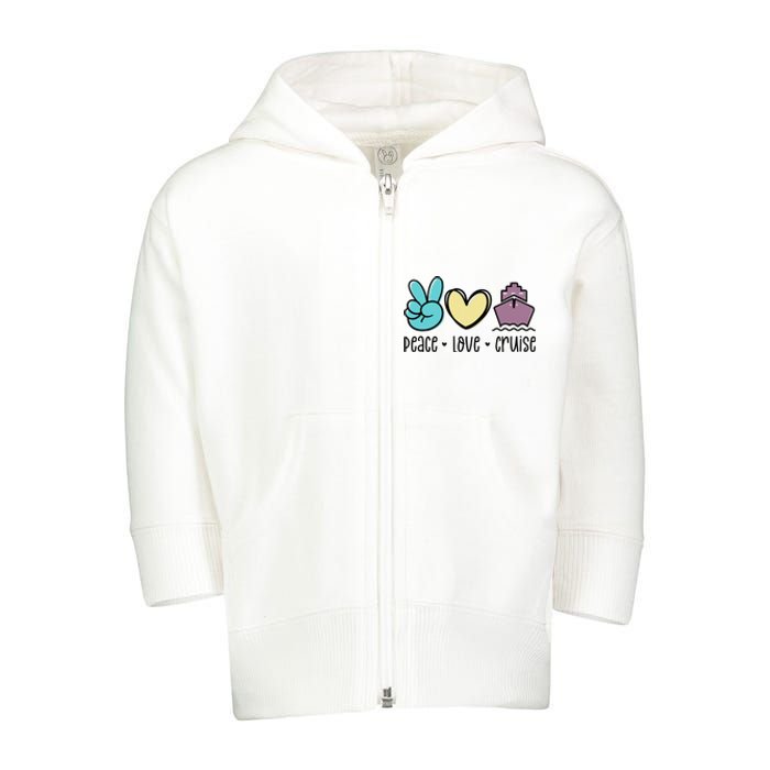 Cruise Trip Vacation Travel Girls Trip Cruising Toddler Zip Fleece Hoodie