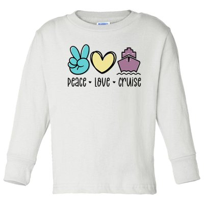 Cruise Trip Vacation Travel Girls Trip Cruising Toddler Long Sleeve Shirt