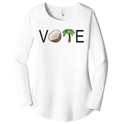 Coconut Tree Vote Funny Kamala Women's Perfect Tri Tunic Long Sleeve Shirt