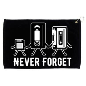 Cassette Tape Video Tape Floppy Disk We Will Never Forget Gift Grommeted Golf Towel