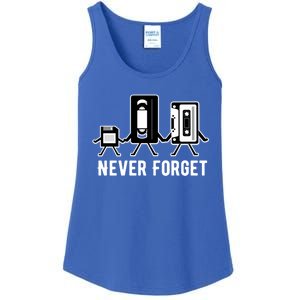 Cassette Tape Video Tape Floppy Disk We Will Never Forget Gift Ladies Essential Tank